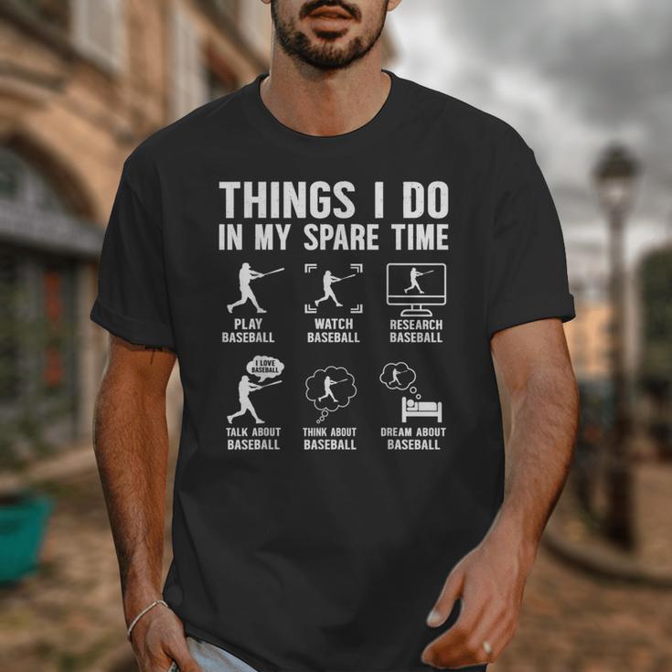 Things I Do In My Spare Time Baseball Lovers Kids Boys Unisex T-Shirt