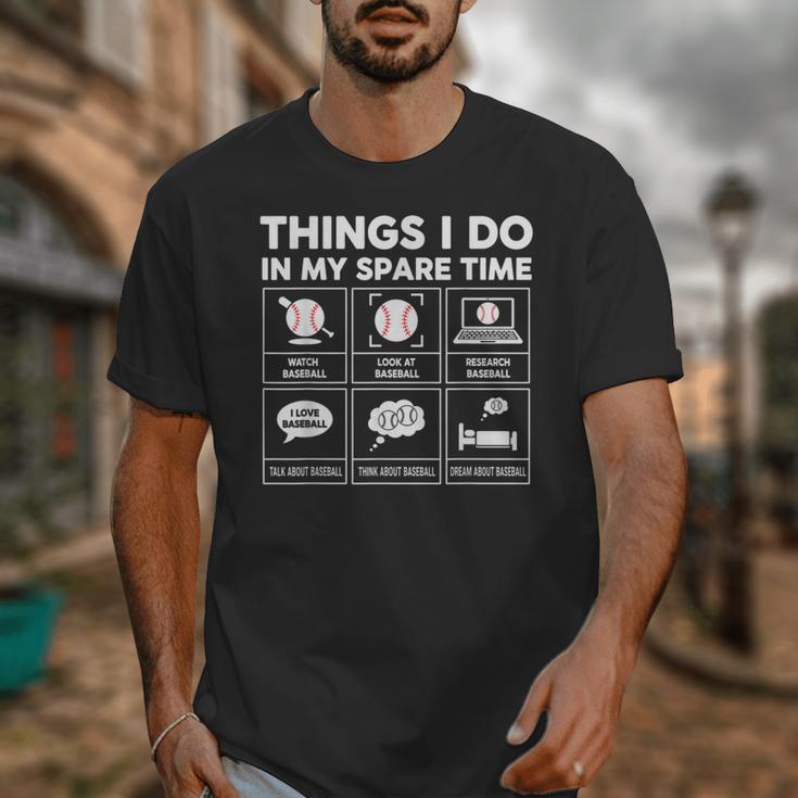 Things I Do Spare Time Baseball Player Men Women Kids Unisex T-Shirt Things I Do Spare Time Baseball Player Men Women Kids Unisex T-Shirt