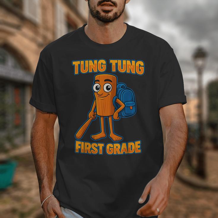 Tung Tung Sahur First Grade Italian Brainrot Back To School Unisex T-Shirt Tung Tung Sahur First Grade Italian Brainrot Back To School Unisex T-Shirt
