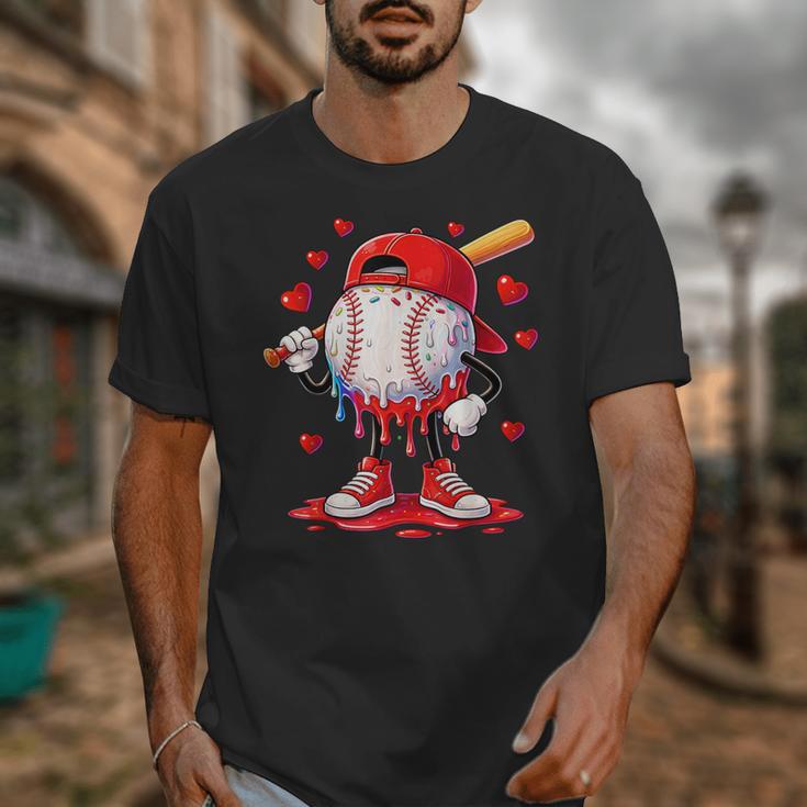 Valentine Baseball Heart Drip Sport Love Valentines Day Boys Unisex T-Shirt Valentine Baseball Heart Drip Sport Love Valentines Day Boys Unisex T-Shirt