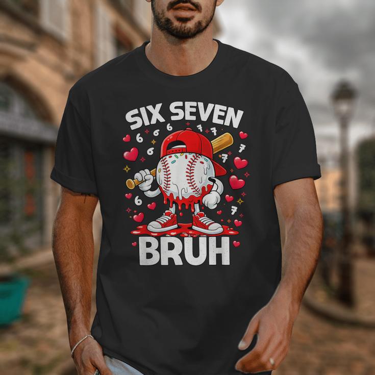 Valentines Day Six Seven Bruh 6 7 Meme Baseball Drip Boys Unisex T-Shirt Valentines Day Six Seven Bruh 6 7 Meme Baseball Drip Boys Unisex T-Shirt