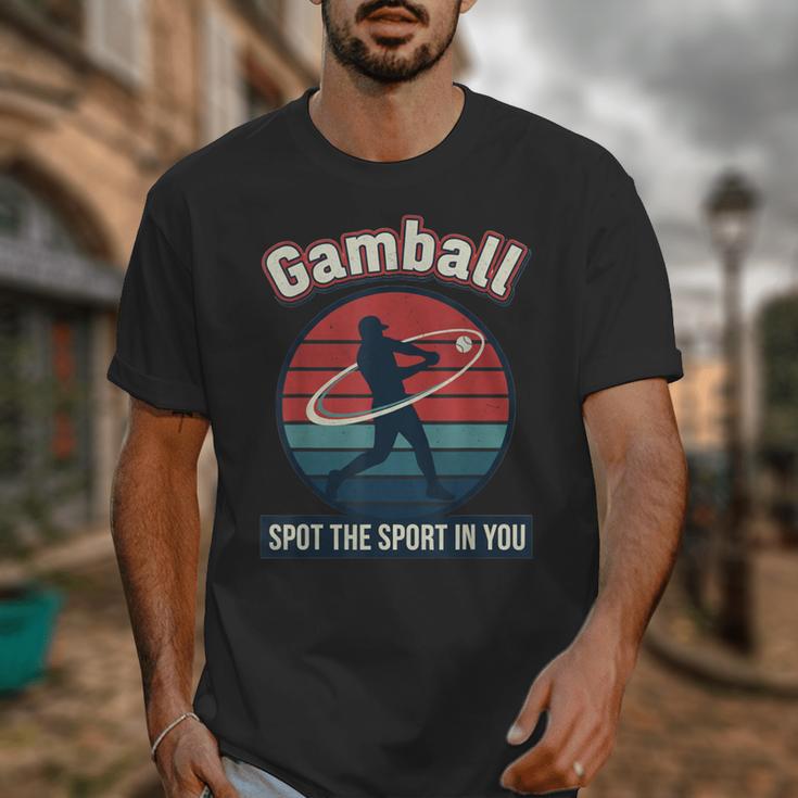 Vintage Baseball Batter Retro Sports Circle Graphic Unisex T-Shirt