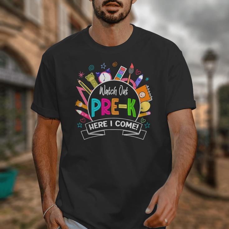 Watch Out Pre-Kindergarten Here I Come Back To School Pre-K Unisex T-Shirt Watch Out Pre-Kindergarten Here I Come Back To School Pre-K Unisex T-Shirt
