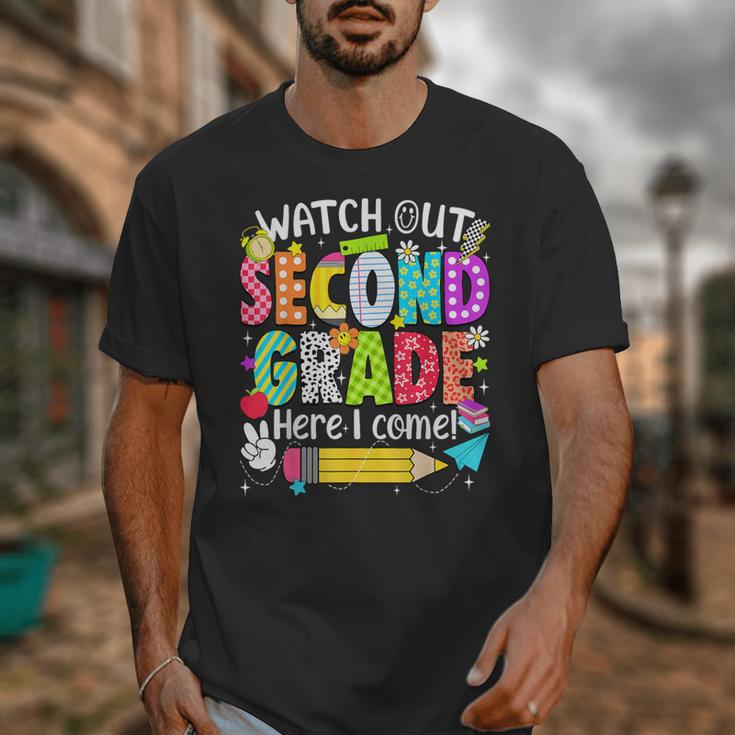 Watch Out Second Grade Here I Come Back To School Boys Girls Unisex T-Shirt Watch Out Second Grade Here I Come Back To School Boys Girls Unisex T-Shirt