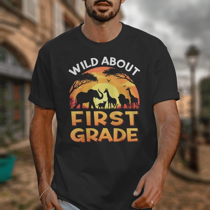 Wild About First Grade Zoo Animals Back To School Safari Unisex T-Shirt Wild About First Grade Zoo Animals Back To School Safari Unisex T-Shirt