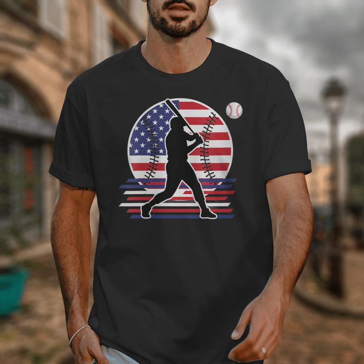 Women's Batter Patriotic American Flag Baseball Silks Unisex T-Shirt Women's Batter Patriotic American Flag Baseball Silks Unisex T-Shirt