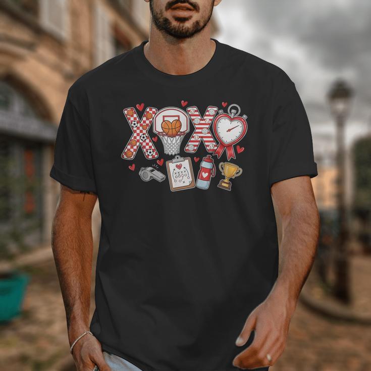 XOXO Physical Education Valentines Day Baseball Football Men Unisex T-Shirt XOXO Physical Education Valentines Day Baseball Football Men Unisex T-Shirt