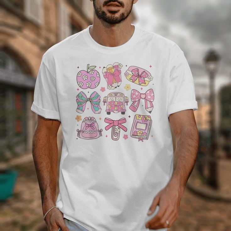 Back To School Coquette Bow Pencil School Students Girls Unisex T-Shirt Back To School Coquette Bow Pencil School Students Girls Unisex T-Shirt