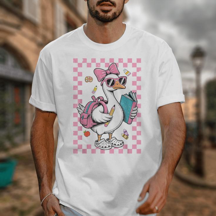 Back To School Goose First Day Of School Boy Girl Unisex T-Shirt Back To School Goose First Day Of School Boy Girl Unisex T-Shirt