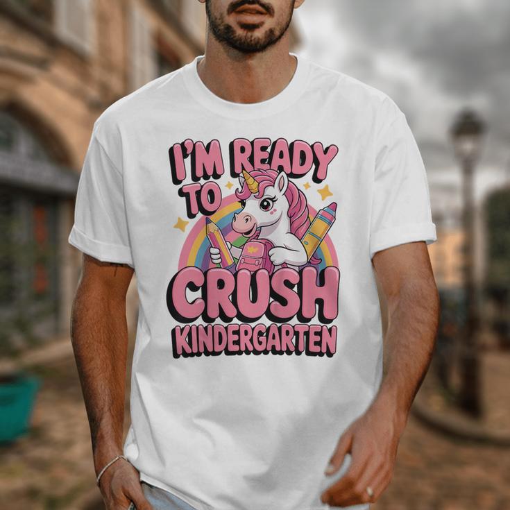 Back To School I'm Ready To Crush Kindergarten Unicorn Unisex T-Shirt Back To School I'm Ready To Crush Kindergarten Unicorn Unisex T-Shirt