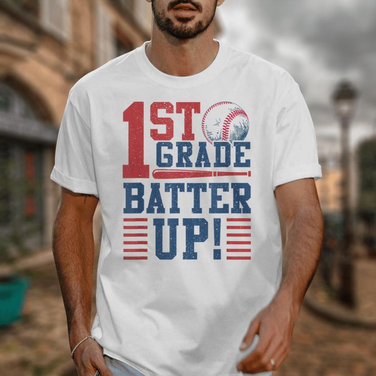 Baseball 1st Grade Back To School 1st Grade Batter Up Unisex T-Shirt