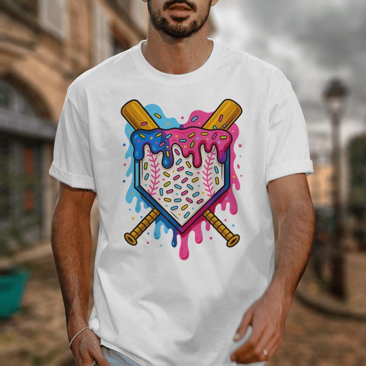 Baseball Boys Ice Cream Drip Baseball Unisex T-Shirt
