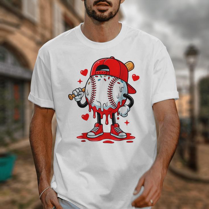 Baseball Drip Valentines Unisex T-Shirt