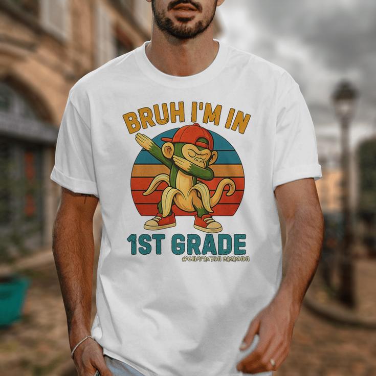 Bruh I’m In 1st Grade Italian Brainrot Meme Back To School Premium Tri-Blend Unisex T-Shirt