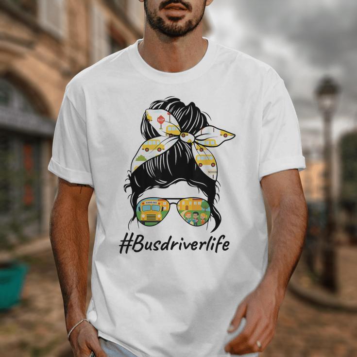 Bus Driver Life Messy Bun Back To School Bus Driver Unisex T-Shirt Bus Driver Life Messy Bun Back To School Bus Driver Unisex T-Shirt