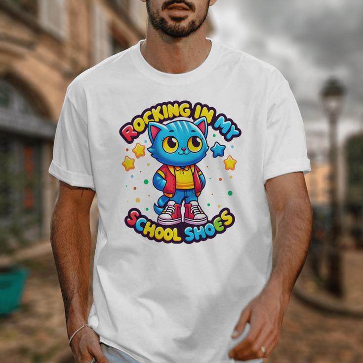Cat Rocking In My School Shoes Fun Back To School Kids Boys Performance Unisex T-Shirt Cat Rocking In My School Shoes Fun Back To School Kids Boys Performance Unisex T-Shirt