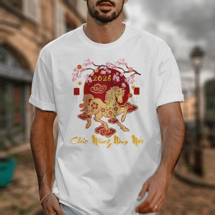 Chuc Mung NAM Moi 2026 Vietnamese Lunar New Year Of Horse Raglan Baseball Tee Unisex T-Shirt