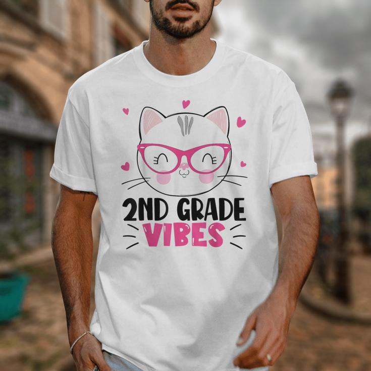 Cute 2nd Grade Vibes Cat Kitten Lover Back To School Girls Unisex T-Shirt Cute 2nd Grade Vibes Cat Kitten Lover Back To School Girls Unisex T-Shirt