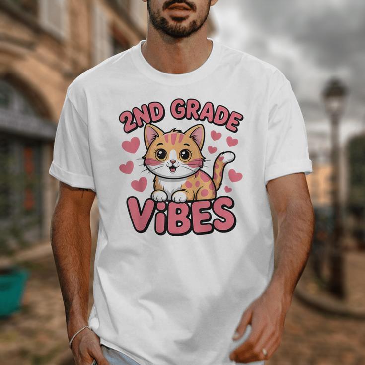 Cute Cat 2nd Grade Vibes Back To School Second Grade Girls Unisex T-Shirt Cute Cat 2nd Grade Vibes Back To School Second Grade Girls Unisex T-Shirt