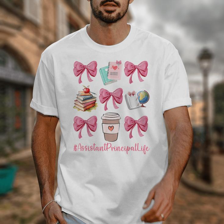 Cute Coquette Bows Assistant Principal Life Back To School Unisex T-Shirt Cute Coquette Bows Assistant Principal Life Back To School Unisex T-Shirt