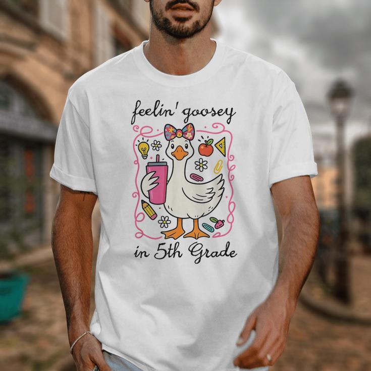 Feeling Goosey In 5th Grade Silly Goose Back To School Unisex T-Shirt Feeling Goosey In 5th Grade Silly Goose Back To School Unisex T-Shirt