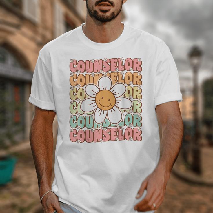 Groovy School Counselor Cute Daisy Flower Back To School Unisex T-Shirt Groovy School Counselor Cute Daisy Flower Back To School Unisex T-Shirt