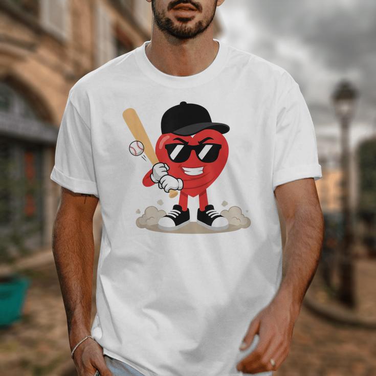 Heart Playing Baseball Valentine Baseball Unisex T-Shirt Heart Playing Baseball Valentine Baseball Unisex T-Shirt