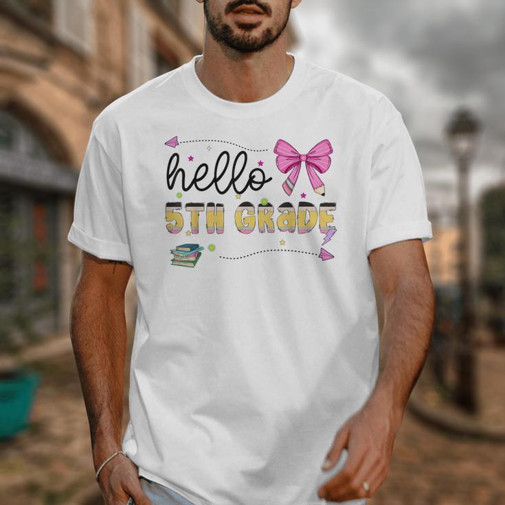 Hello 5th Grade Girls Coquette Fifth Grade Back To School Unisex T-Shirt Hello 5th Grade Girls Coquette Fifth Grade Back To School Unisex T-Shirt