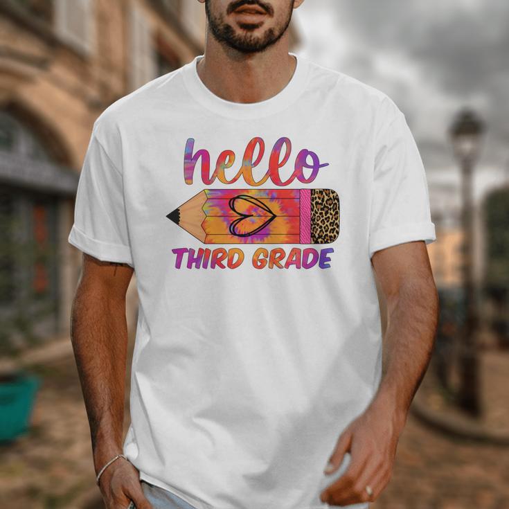 Hello Third Grade Back To School Pencil Tie Dye 3rd Grade Performance Unisex T-Shirt Hello Third Grade Back To School Pencil Tie Dye 3rd Grade Performance Unisex T-Shirt