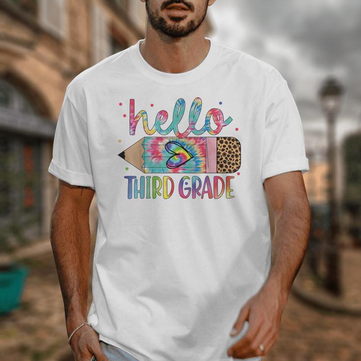 Hello Third Grade Pencil Tie Dye Back To School 3rd Grade Unisex T-Shirt Hello Third Grade Pencil Tie Dye Back To School 3rd Grade Unisex T-Shirt