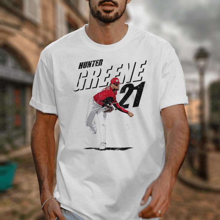 Hunter Greene Cincinnati MLB Baseball Players MLBHGR204M Unisex T-Shirt Hunter Greene Cincinnati MLB Baseball Players MLBHGR204M Unisex T-Shirt