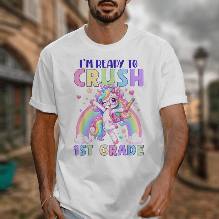 I'm Ready To Crush 1st Grade Unicorn Girls Back To School Unisex T-Shirt I'm Ready To Crush 1st Grade Unicorn Girls Back To School Unisex T-Shirt