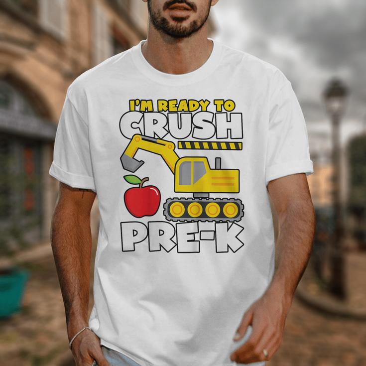 I'm Ready To Crush Pre-K Excavator Back To School Boys Unisex T-Shirt