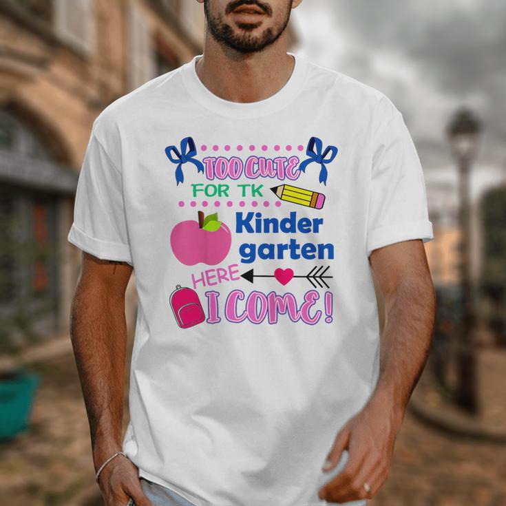 Kids Back To School Here I Come Kindergarten Girls TK Grad Unisex T-Shirt Kids Back To School Here I Come Kindergarten Girls TK Grad Unisex T-Shirt