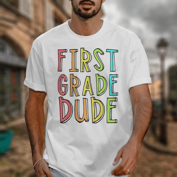 Kids First Day Of First Grade Dude 1st Grade Back To School Boys Unisex T-Shirt Kids First Day Of First Grade Dude 1st Grade Back To School Boys Unisex T-Shirt