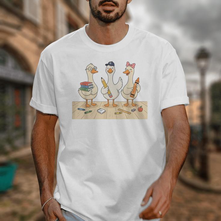 Kindergarten 1st Grade Goose Back To School Kids Unisex T-Shirt
