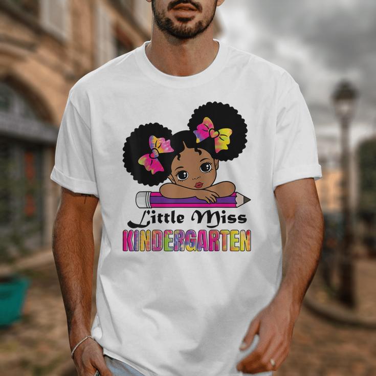 Little Miss Kindergarten Afro Puff Girl Back To School Unisex T-Shirt