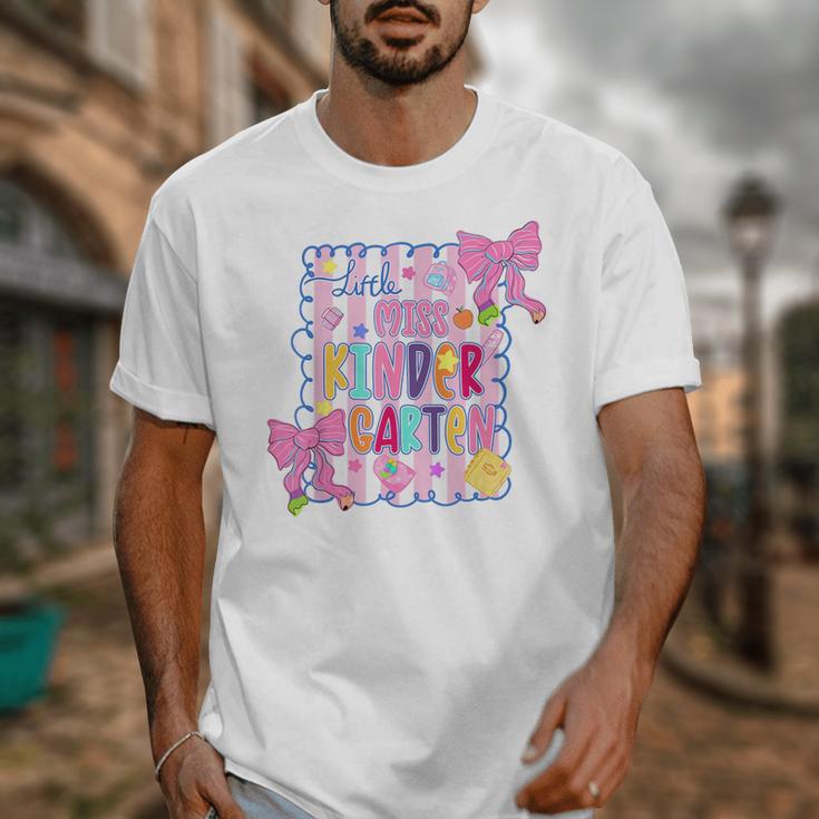 Little Miss Kindergarten Kids Girls Coquette Back To School Unisex T-Shirt Little Miss Kindergarten Kids Girls Coquette Back To School Unisex T-Shirt