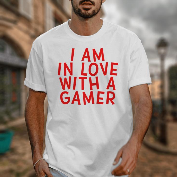 I Am In Love With A Gamer Cute Valentines Day Gamer Couple Raglan Baseball Tee Unisex T-Shirt I Am In Love With A Gamer Cute Valentines Day Gamer Couple Raglan Baseball Tee Unisex T-Shirt