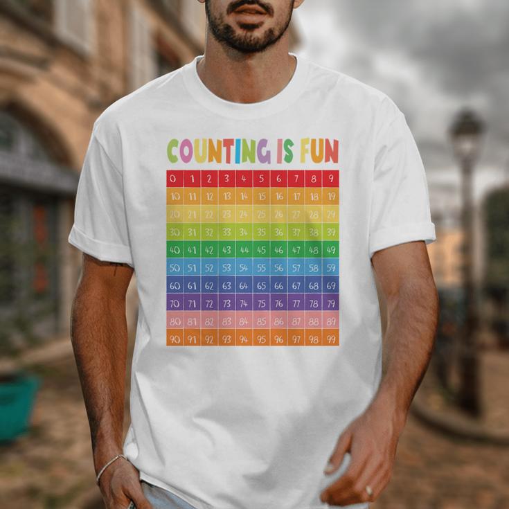 Numbers Learning Cute Numbers 0-100 Back To School Counting Unisex T-Shirt