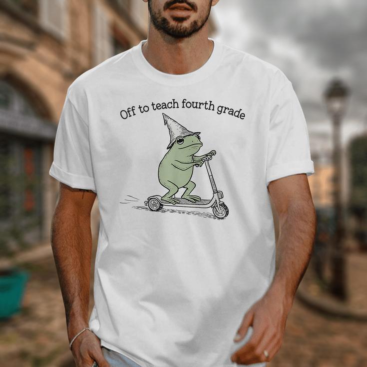 Off To Teach Fourth Grade Froggy Cute Frog Back To School Unisex T-Shirt Off To Teach Fourth Grade Froggy Cute Frog Back To School Unisex T-Shirt