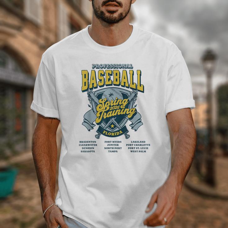 Professional Baseball Spring Training 2026 Florida Cities Unisex T-Shirt