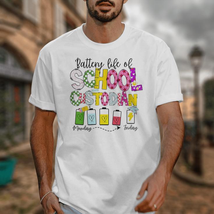 School Custodian Battery Life Back To School Janitor Unisex T-Shirt School Custodian Battery Life Back To School Janitor Unisex T-Shirt