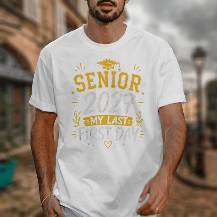 Senior 2027 My Last First Day Class Of 27 Back To School Unisex T-Shirt Senior 2027 My Last First Day Class Of 27 Back To School Unisex T-Shirt