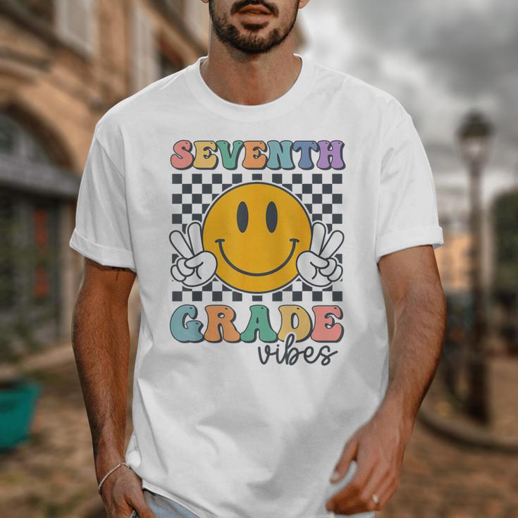 Seventh Grade Vibes Cute Smile Back To School 7th Grade Team Unisex T-Shirt Seventh Grade Vibes Cute Smile Back To School 7th Grade Team Unisex T-Shirt