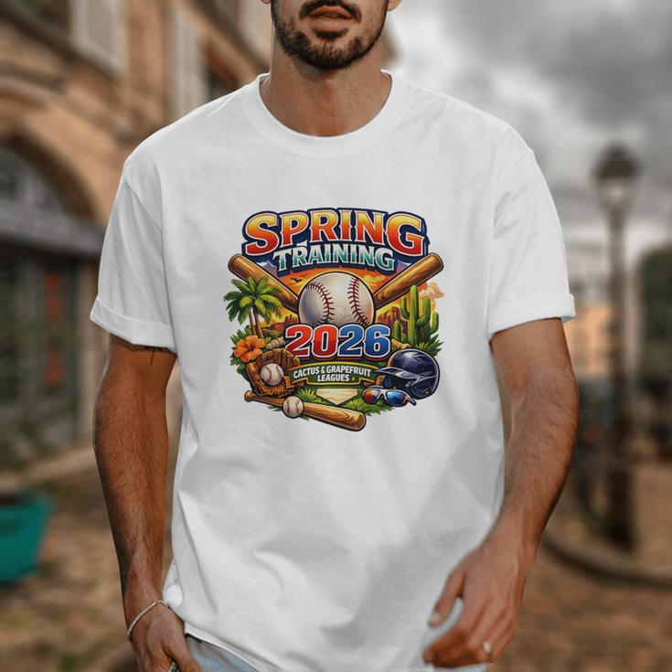 Spring Training 2026 Baseball Fan Retro Palm Cactus Premium Tri-Blend Unisex T-Shirt