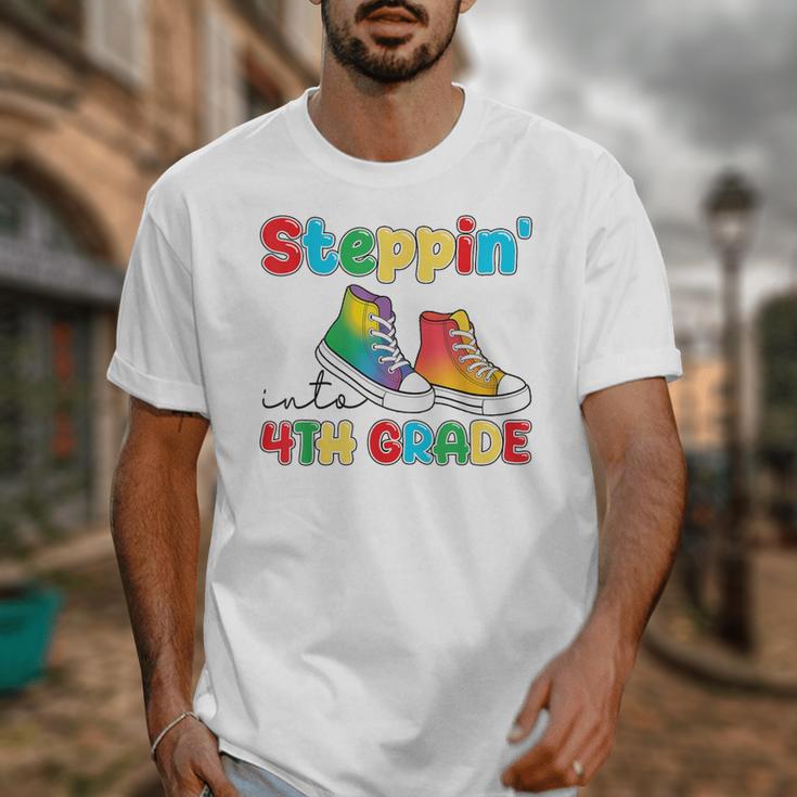 Steppin Into Fourth Grade Back To School First Day 4th Grade Unisex T-Shirt
