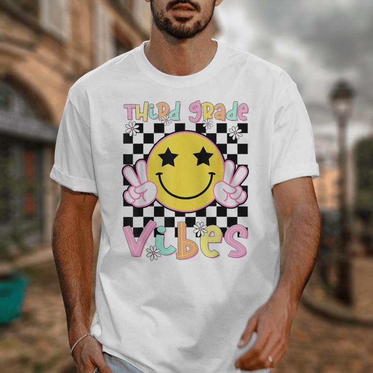 Third Grade Vibes Groovy Smile Face Back To School Girl Kid Unisex T-Shirt Third Grade Vibes Groovy Smile Face Back To School Girl Kid Unisex T-Shirt