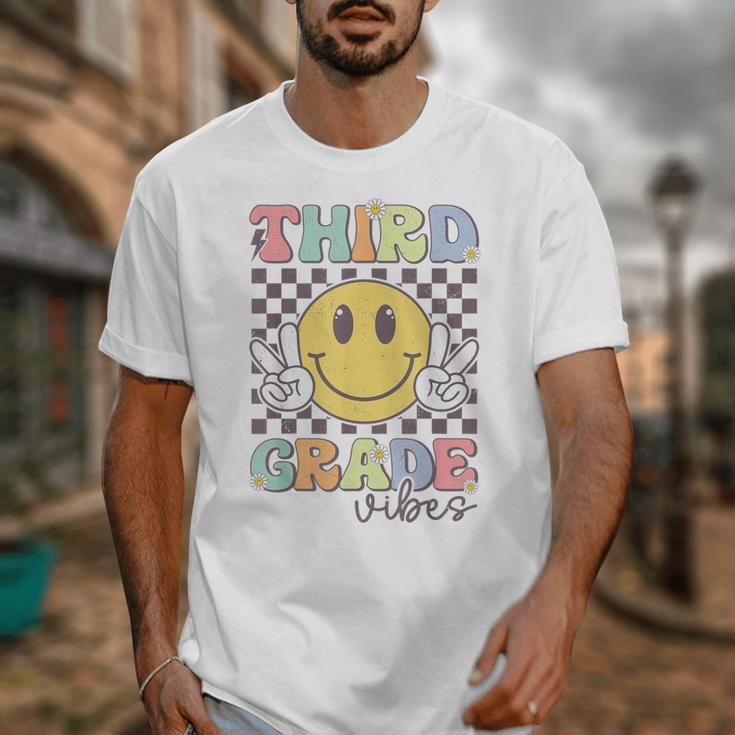 Third Grade Vibes Smile Face 3rd Grade Team Back To School Unisex T-Shirt Third Grade Vibes Smile Face 3rd Grade Team Back To School Unisex T-Shirt