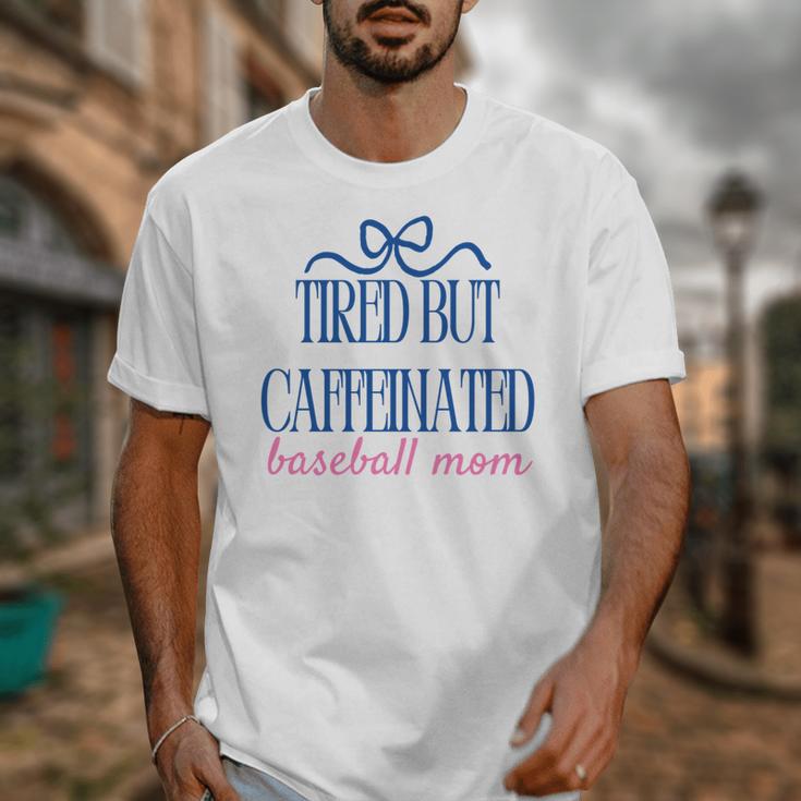 Tired But Caffeinated Baseball Mom Trendy Tired Baseball Mom Unisex T-Shirt Tired But Caffeinated Baseball Mom Trendy Tired Baseball Mom Unisex T-Shirt